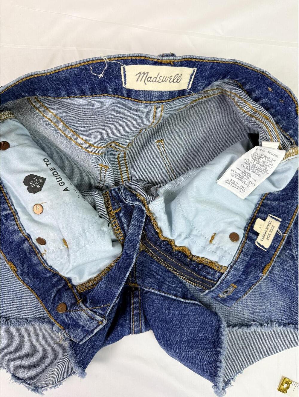 Madewell Denim Cutoff Shorts • Medium Wash Raw Hem
